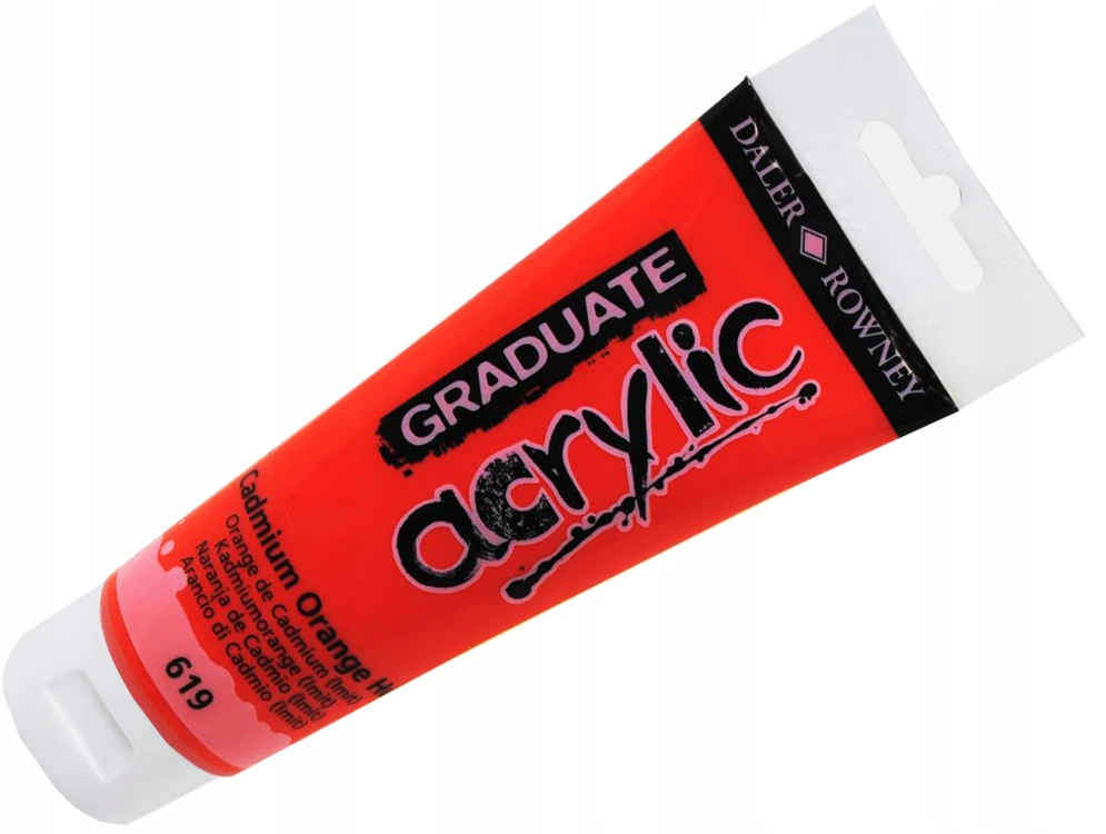 Daler Rowney Graduate akriliniai dažai, 120 ml, Kadmio Oranžinė