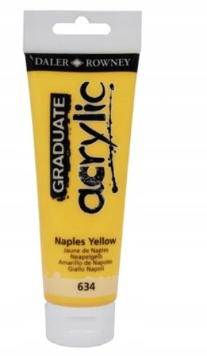 Daler Rowney Graduate akriliniai dažai, 120 ml, Neapolio geltonos