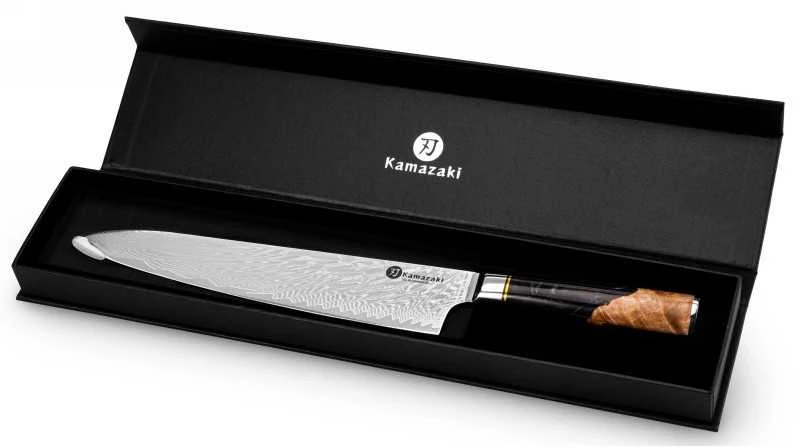Damasko plieno peilis Kamazaki Gyuto KZI105KN, 24 cm
