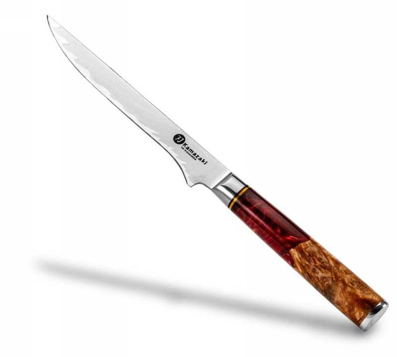 Damasko plieno nukaulinimo peilis Kamazaki, KZI207KN, 15 cm