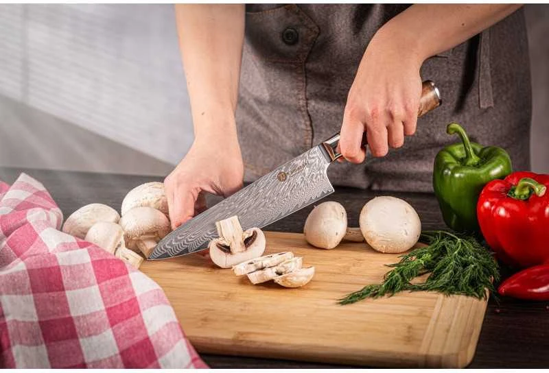 Damasko plieno peilis Kamazaki Chef KZI202KN, 20 cm