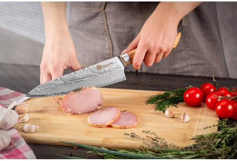 Damasko plieno peilis Kamazaki Chef KZI301KN, 20 cm