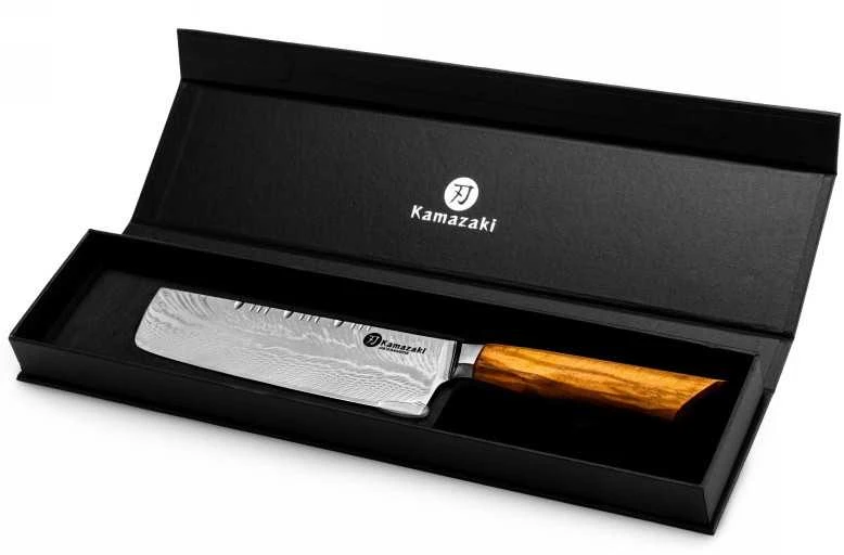 Damasko plieno peilis Kamazaki Nakiri KZI302KN, 18 cm