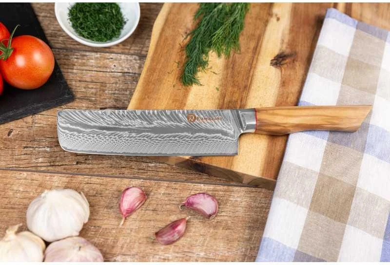 Damasko plieno peilis Kamazaki Nakiri KZI302KN, 18 cm