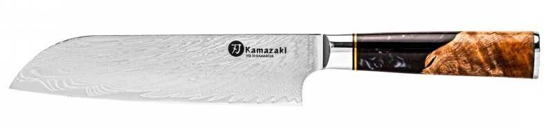 Damasko plieno peilis Kamazaki Santoku KZI102KN, 18 cm
