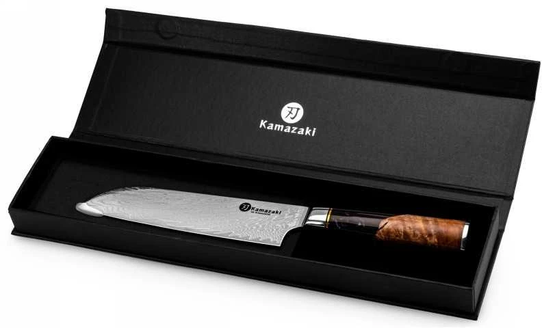 Damasko plieno peilis Kamazaki Santoku KZI102KN, 18 cm