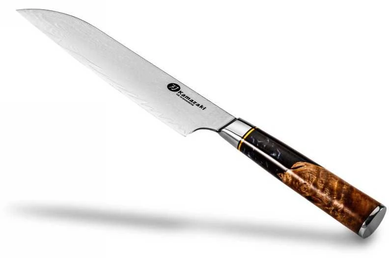 Damasko plieno peilis Kamazaki Santoku KZI102KN, 18 cm