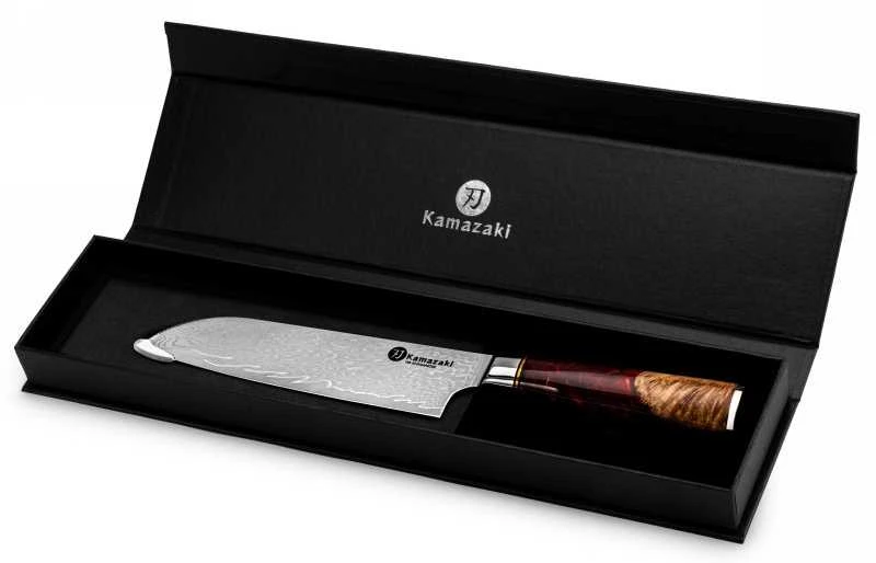 Damasko plieno peilis Kamazaki Santoku KZI205KN, 18 cm