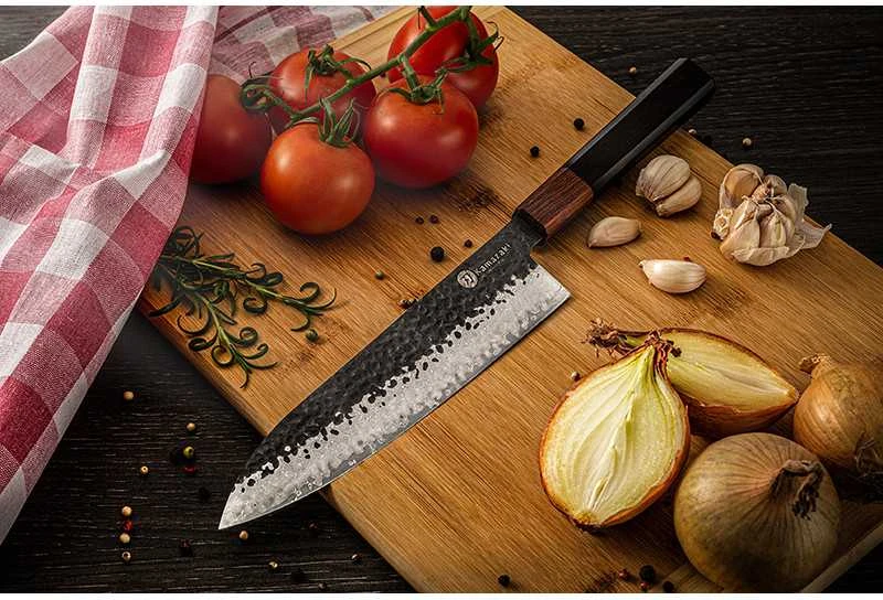 Damasko plieno peilis KAMAZAKI, šefo peilis, 20 cm, KZI217KN