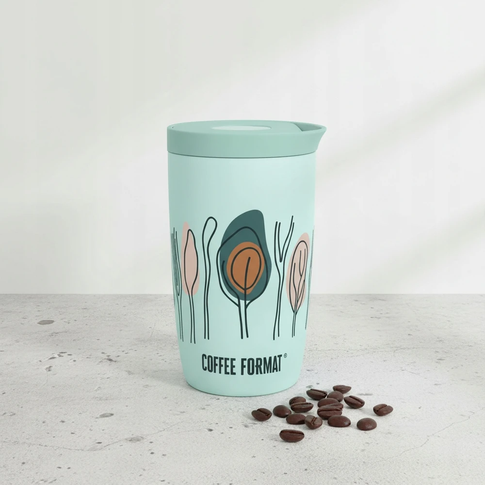Damski kubek automobiliui, plieno kubek termiczny Coffee Format 350ml