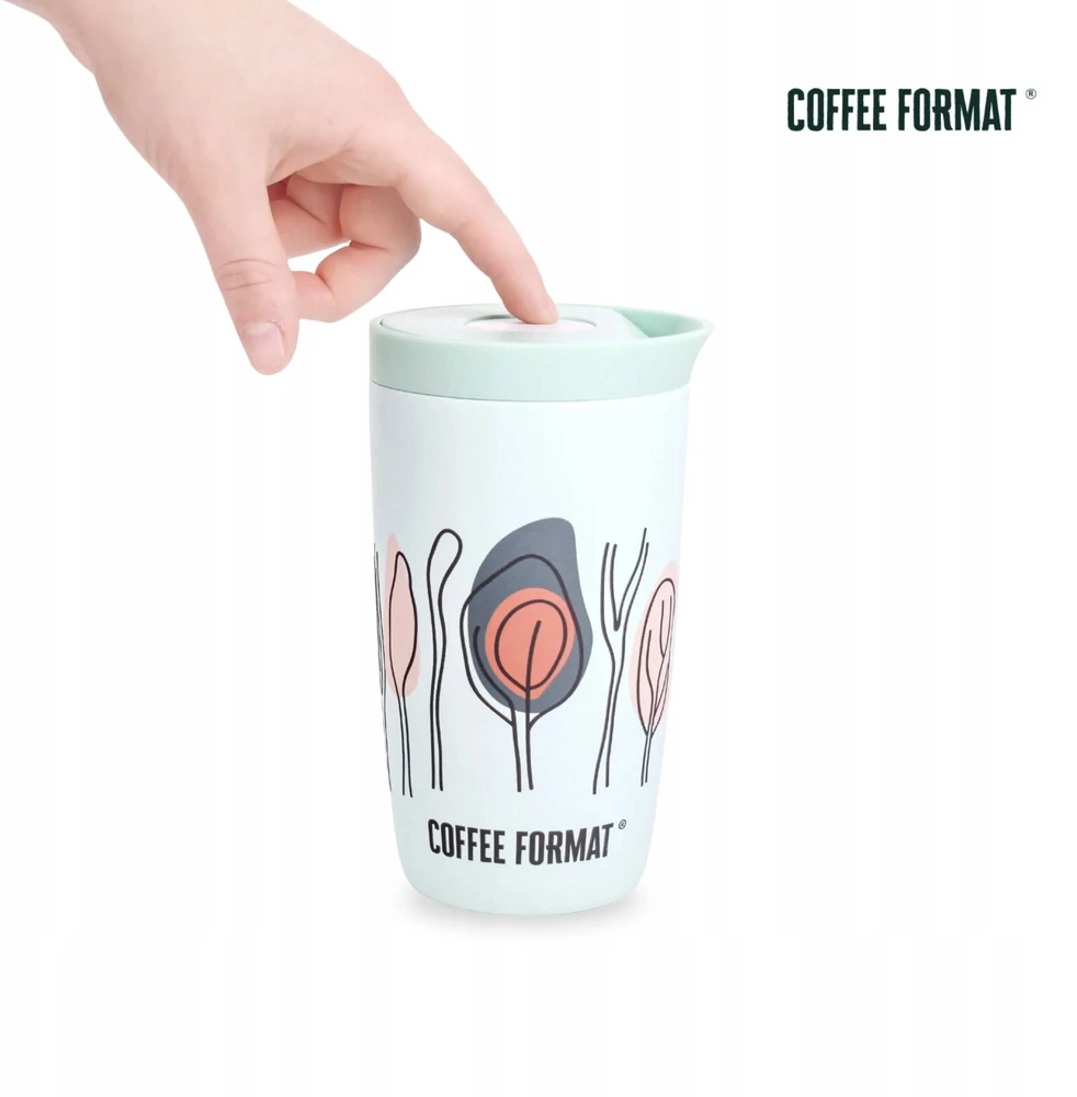 Damski kubek automobiliui, plieno kubek termiczny Coffee Format 350ml