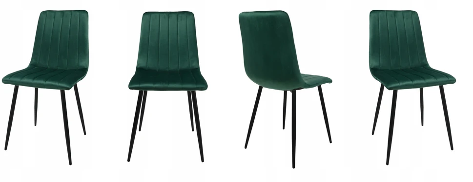 Dankor Design 4 DankorDesign AXA buteliuko žalių kėdžių rinkinys