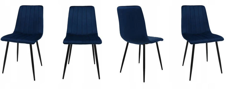 Dankor Design 4 DankorDesign AXA kėdžių rinkinys, tamsiai mėlynas