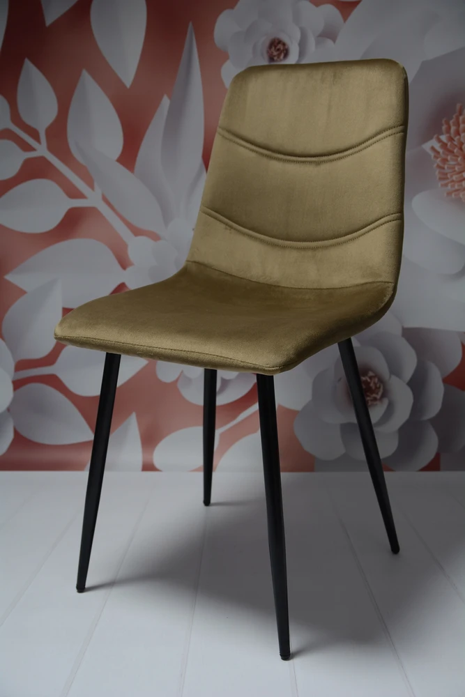 Dankor Design 4 Happy kėdžių rinkinys, smėlio spalvos veliūras, aksominis, spalvingas, šiuolaikiškai apmuštas