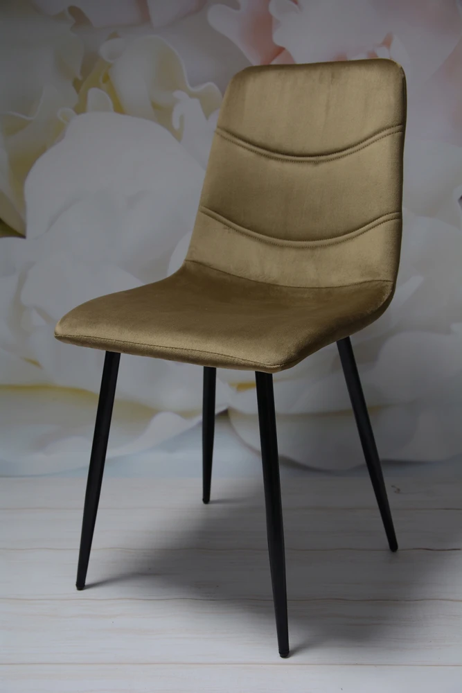Dankor Design 4 Happy kėdžių rinkinys, smėlio spalvos veliūras, aksominis, spalvingas, šiuolaikiškai apmuštas