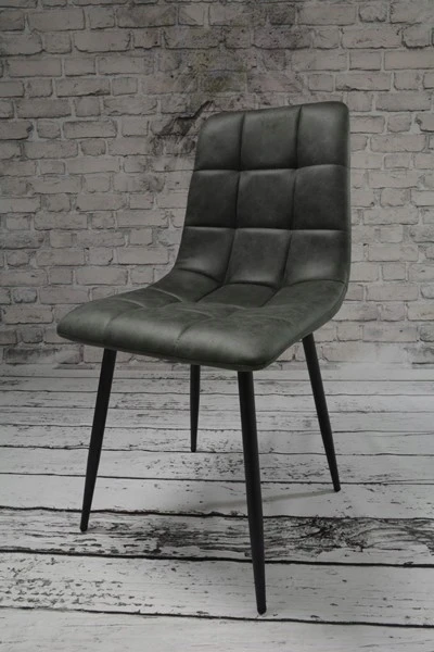 Dankor Design 4 PILKOS MINŠTOS KĖDĖS MODERNIŠKOS LOFTAS SVETAINĖS KĖDĖS JUODOS KĖDĖS