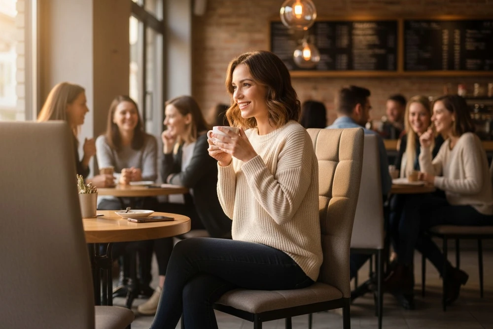 Dankor Design 4 Solden Coffee su pienu minkštos, ergonomiškos valgomojo virtuvės kėdės