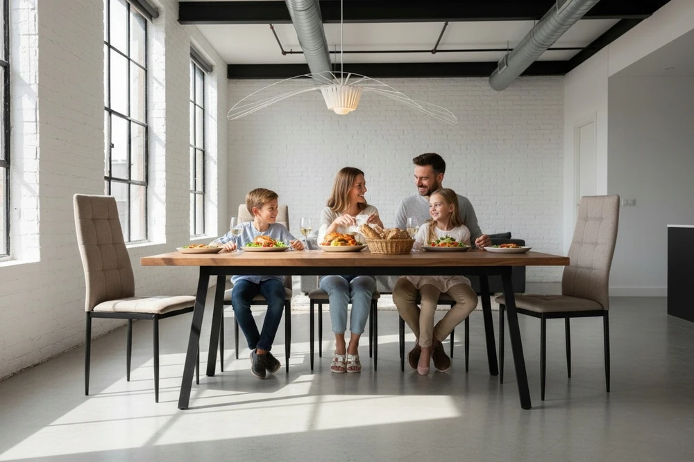 Dankor Design 4 Solden Coffee su pienu minkštos, ergonomiškos valgomojo virtuvės kėdės