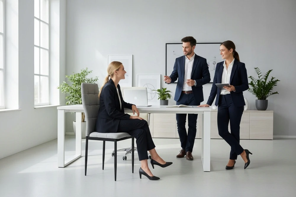 Dankor Design 4 Solden Pilkas minkštos kėdės, ergonomiškos, valgomojo virtuvės biurui