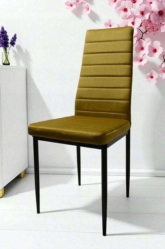 Dankor Design 6 auksinių veliūrinių kėdžių rinkinys Elegance and Comfort HIT glamour HIT
