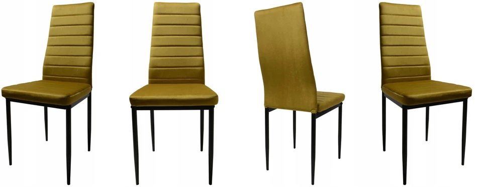 Dankor Design 6 auksinių veliūrinių kėdžių rinkinys Elegance and Comfort HIT glamour HIT