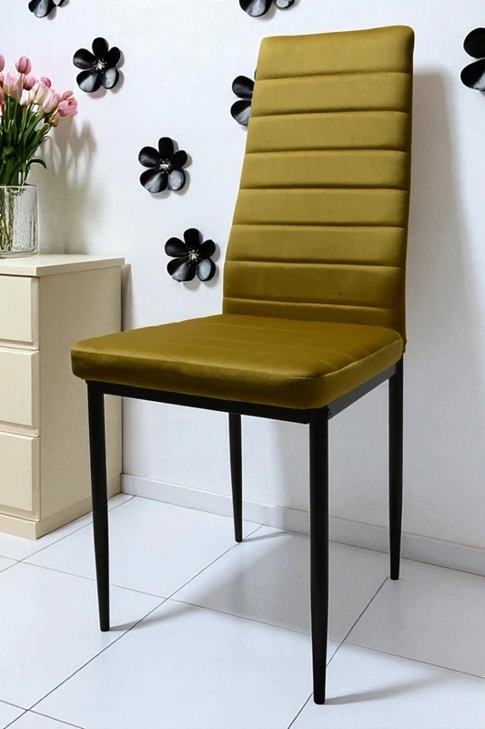 Dankor Design 6 auksinių veliūrinių kėdžių rinkinys Elegance and Comfort HIT glamour HIT
