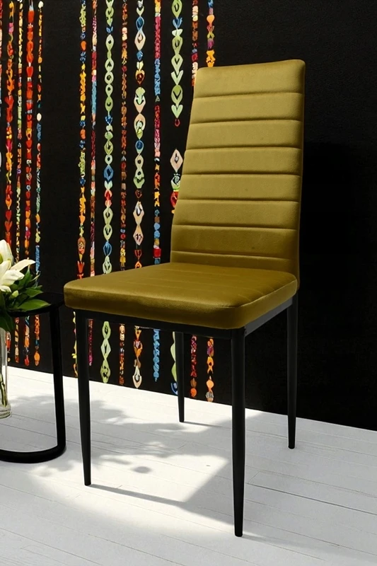 Dankor Design 6 auksinių veliūrinių kėdžių rinkinys Elegance and Comfort HIT glamour HIT