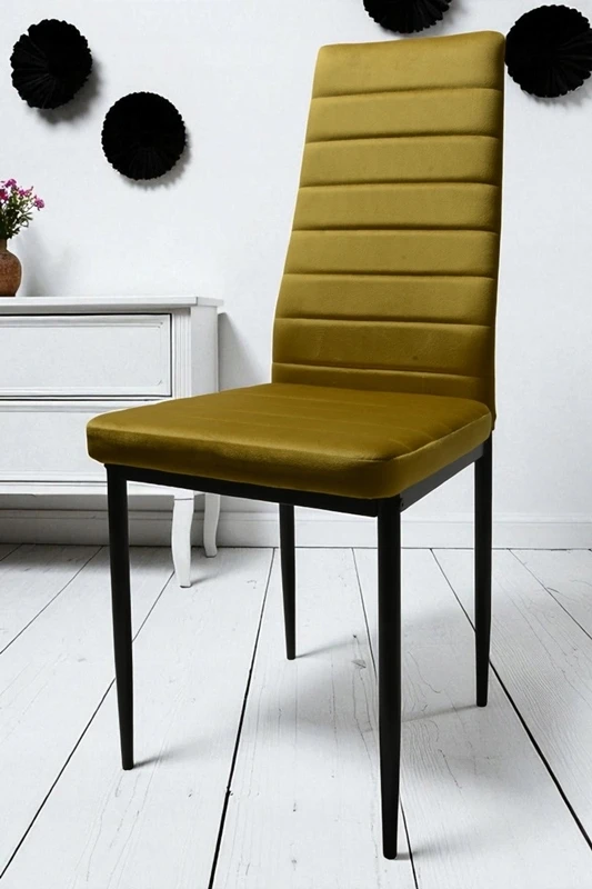 Dankor Design 6 auksinių veliūrinių kėdžių rinkinys Elegance and Comfort HIT glamour HIT