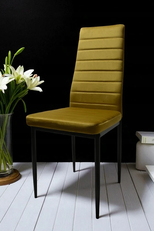 Dankor Design 6 auksinių veliūrinių kėdžių rinkinys Elegance and Comfort HIT glamour HIT