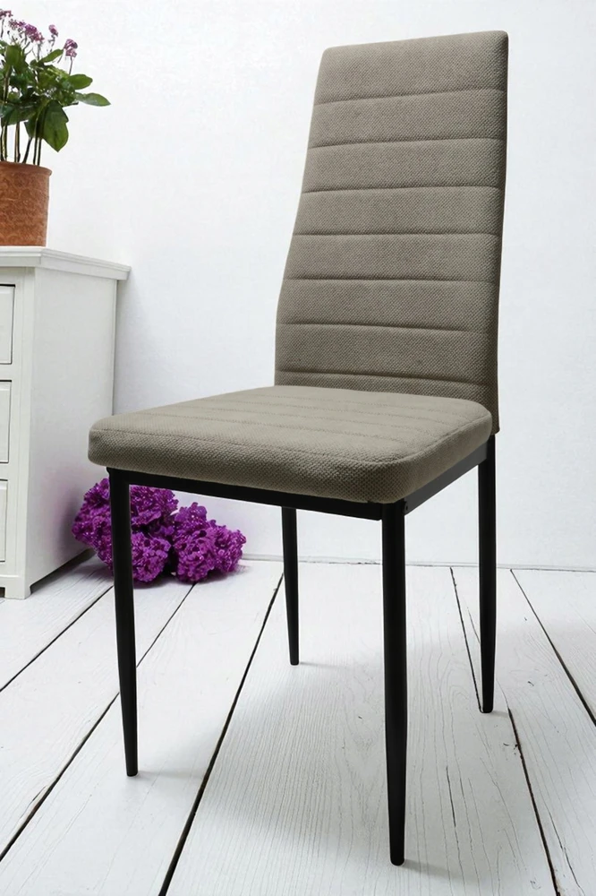 Dankor Design 6 firminių KĖDŲ rinkinys, minkštas, smėlio spalvos, Curio, dygsniuotas, virtuvės HIT