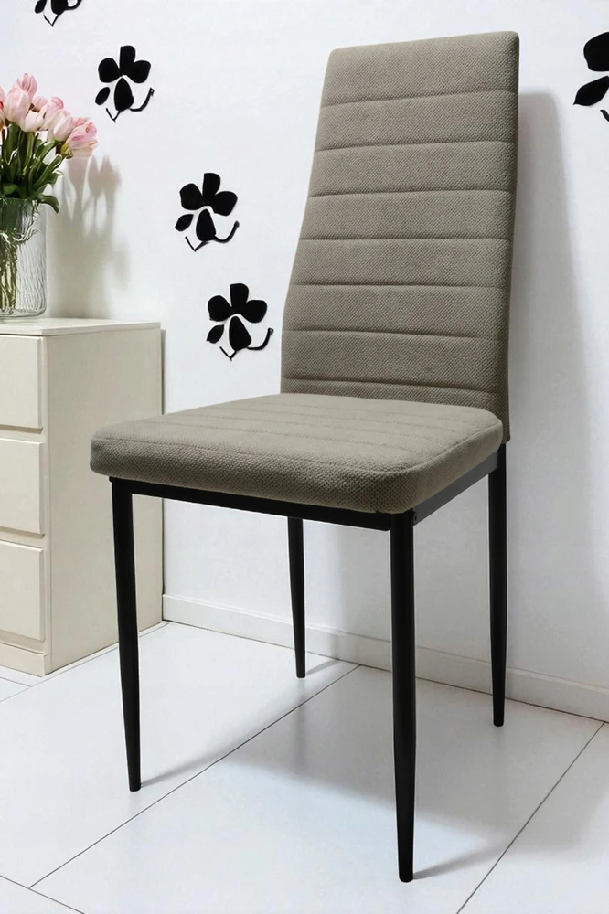 Dankor Design 6 firminių KĖDŲ rinkinys, minkštas, smėlio spalvos, Curio, dygsniuotas, virtuvės HIT