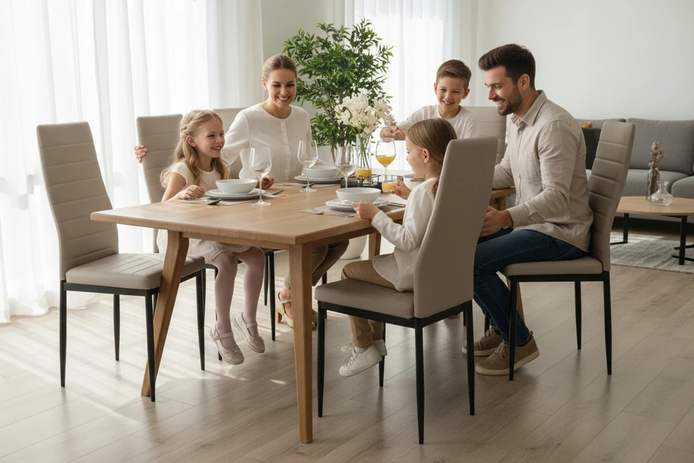 Dankor Design 6 KĖDĖS Gamintojas kapučino virtuvės svetainė glamour palėpės komfortas apmuštas