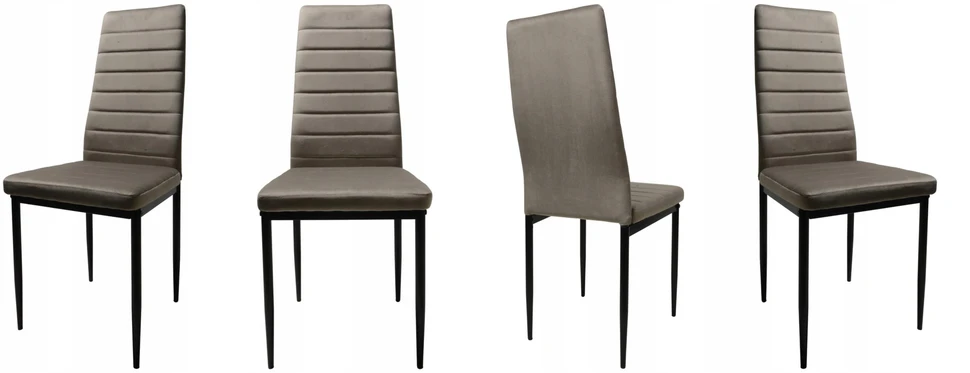 Dankor Design 6 Milky Pilkas Velvet kėdžių rinkinys Elegance and Comfort HIT glamour HIT