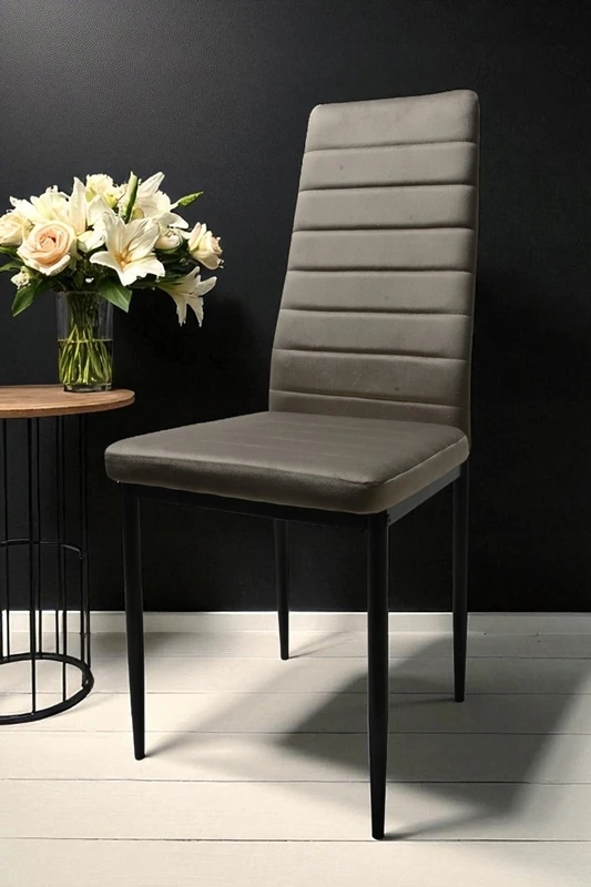 Dankor Design 6 Milky Pilkas Velvet kėdžių rinkinys Elegance and Comfort HIT glamour HIT
