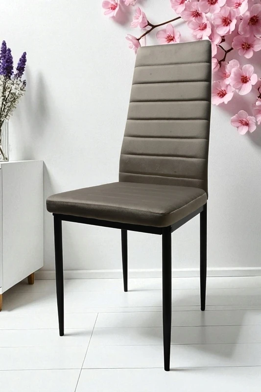 Dankor Design 6 Milky Pilkas Velvet kėdžių rinkinys Elegance and Comfort HIT glamour HIT