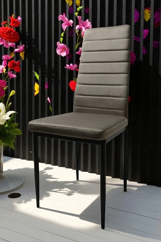 Dankor Design 6 Milky Pilkas Velvet kėdžių rinkinys Elegance and Comfort HIT glamour HIT