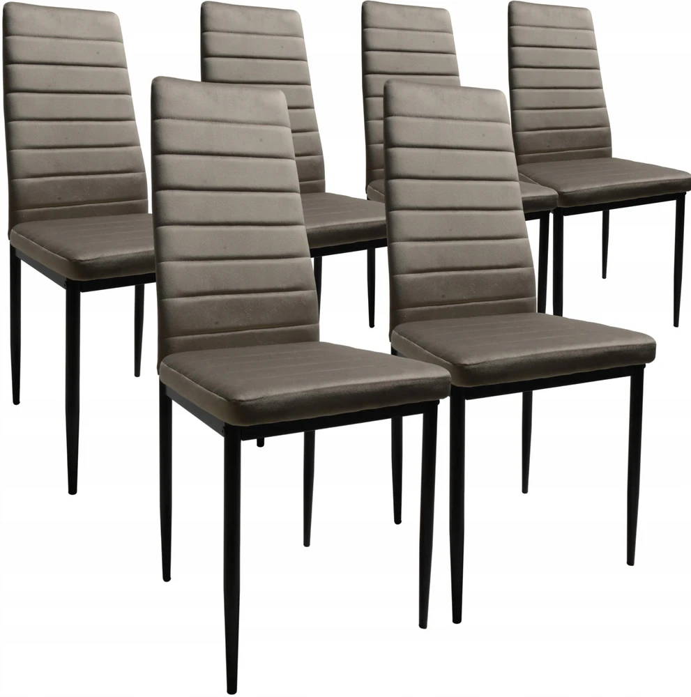 Dankor Design 6 Milky Pilkas Velvet kėdžių rinkinys Elegance and Comfort HIT glamour HIT