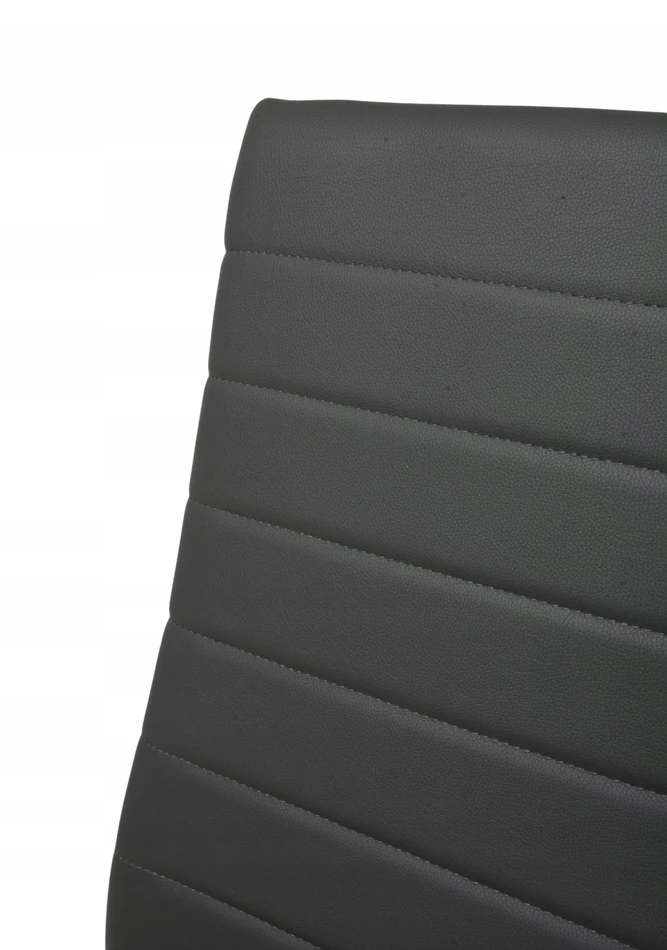 Dankor Design 6 pilkos ekoodos valgomojo kėdės su juodomis metalinėmis kojomis