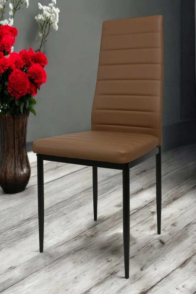 Dankor Design 6 šviesiai rudos kėdės glamour palėpės modernus svetainės valgomojo patogumas