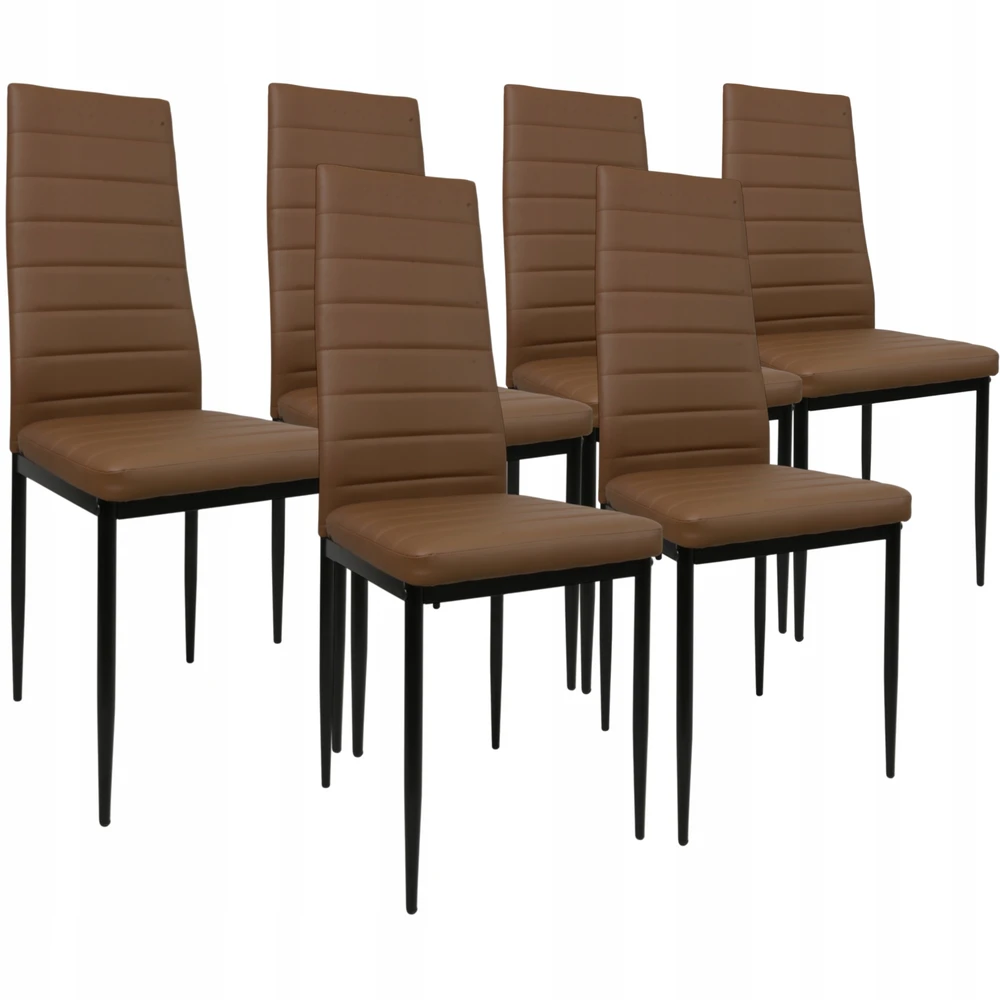 Dankor Design 6 šviesiai rudos kėdės glamour palėpės modernus svetainės valgomojo patogumas