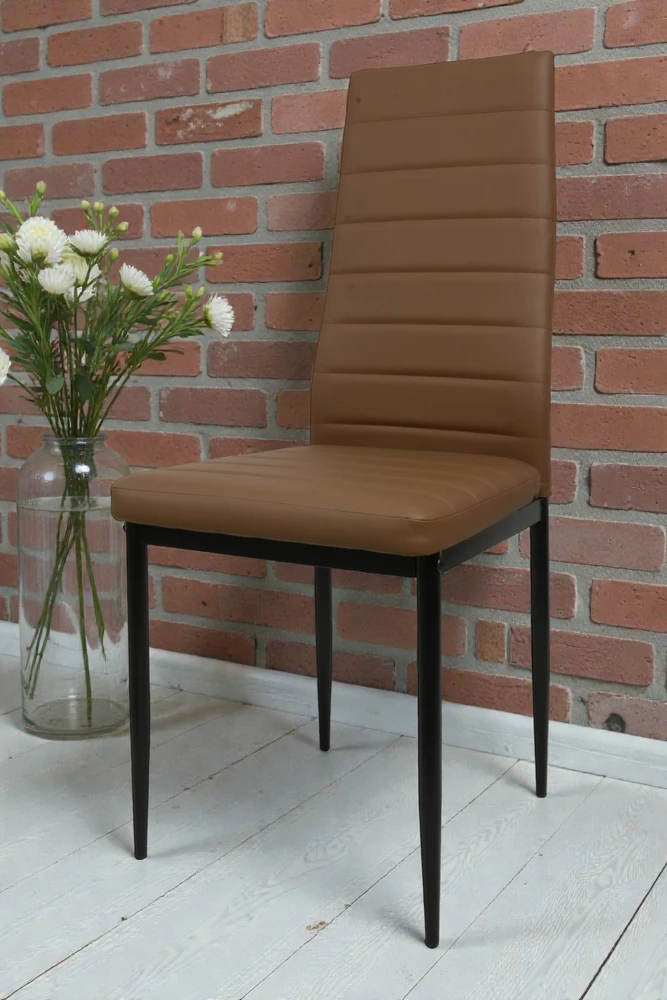Dankor Design 6 šviesiai rudos kėdės glamour palėpės modernus svetainės valgomojo patogumas