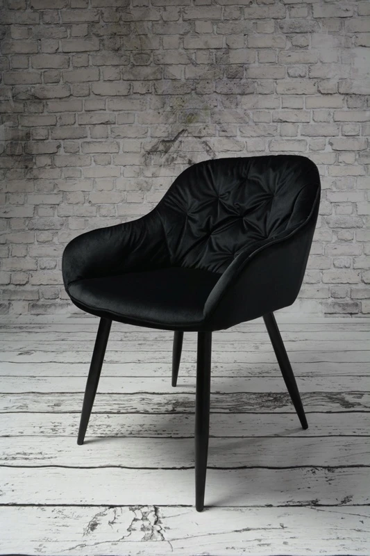 Dankor Design Aksominė dygsniuota kėdė, žavinga, aksominė, palėpė, moderni, apmušta, hitas