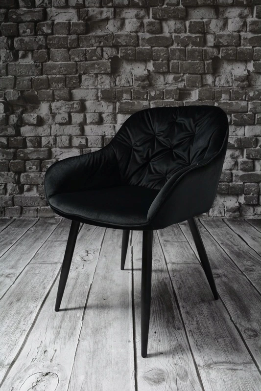Dankor Design Aksominė dygsniuota kėdė, žavinga, aksominė, palėpė, moderni, apmušta, hitas