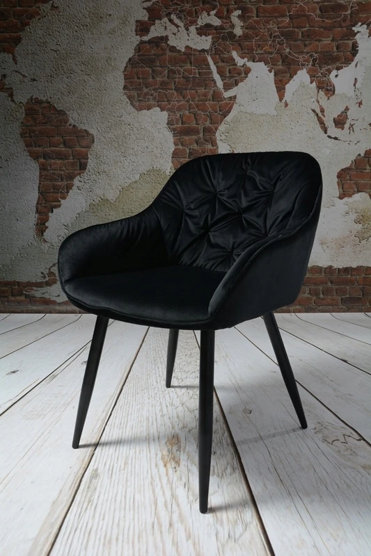 Dankor Design Aksominė dygsniuota kėdė, žavinga, aksominė, palėpė, moderni, apmušta, hitas