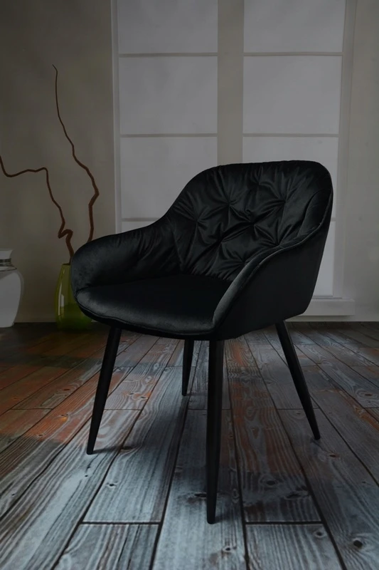 Dankor Design Aksominė dygsniuota kėdė, žavinga, aksominė, palėpė, moderni, apmušta, hitas