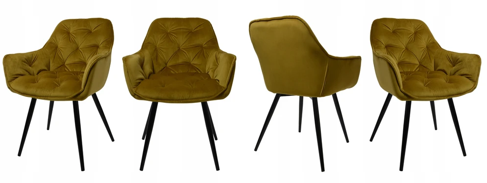 DANKOR DESIGN ARTEN VELVET GOLD fotelis