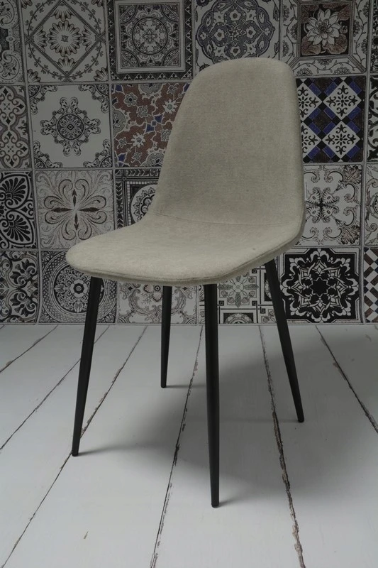 Dankor Design DankorDesign DSW audinio kėdė, smėlio spalvos, grafito metalinės kojos
