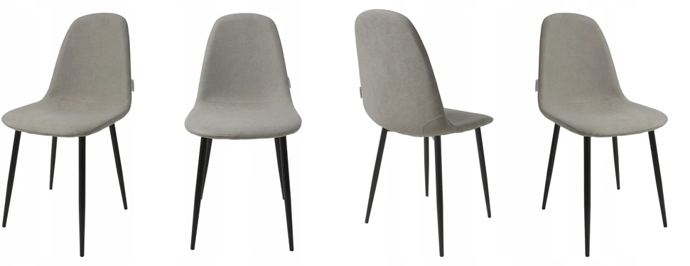 Dankor Design DankorDesign DSW audinio kėdė, smėlio spalvos, grafito metalinės kojos