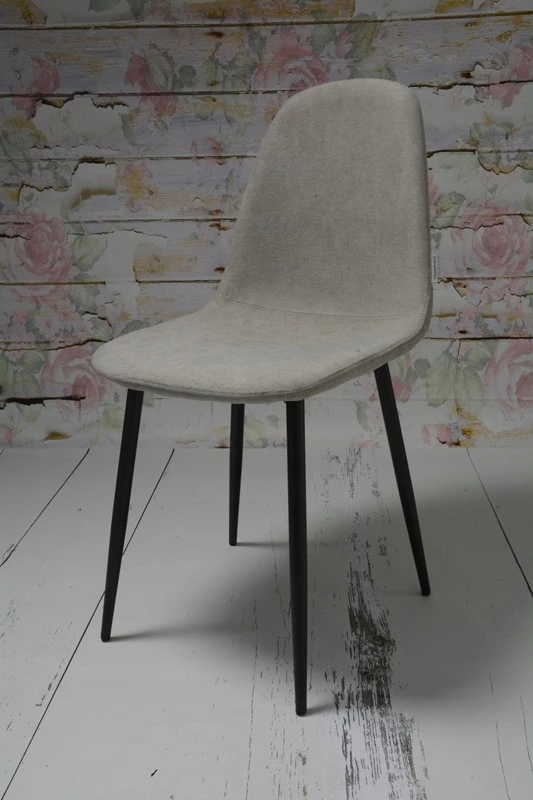 Dankor Design DankorDesign DSW audinio kėdė, smėlio spalvos, grafito metalinės kojos