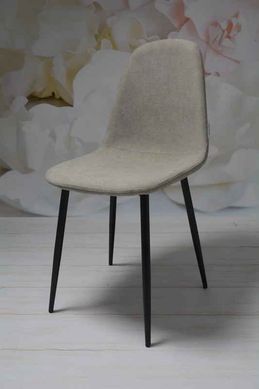 Dankor Design DankorDesign DSW audinio kėdė, smėlio spalvos, grafito metalinės kojos